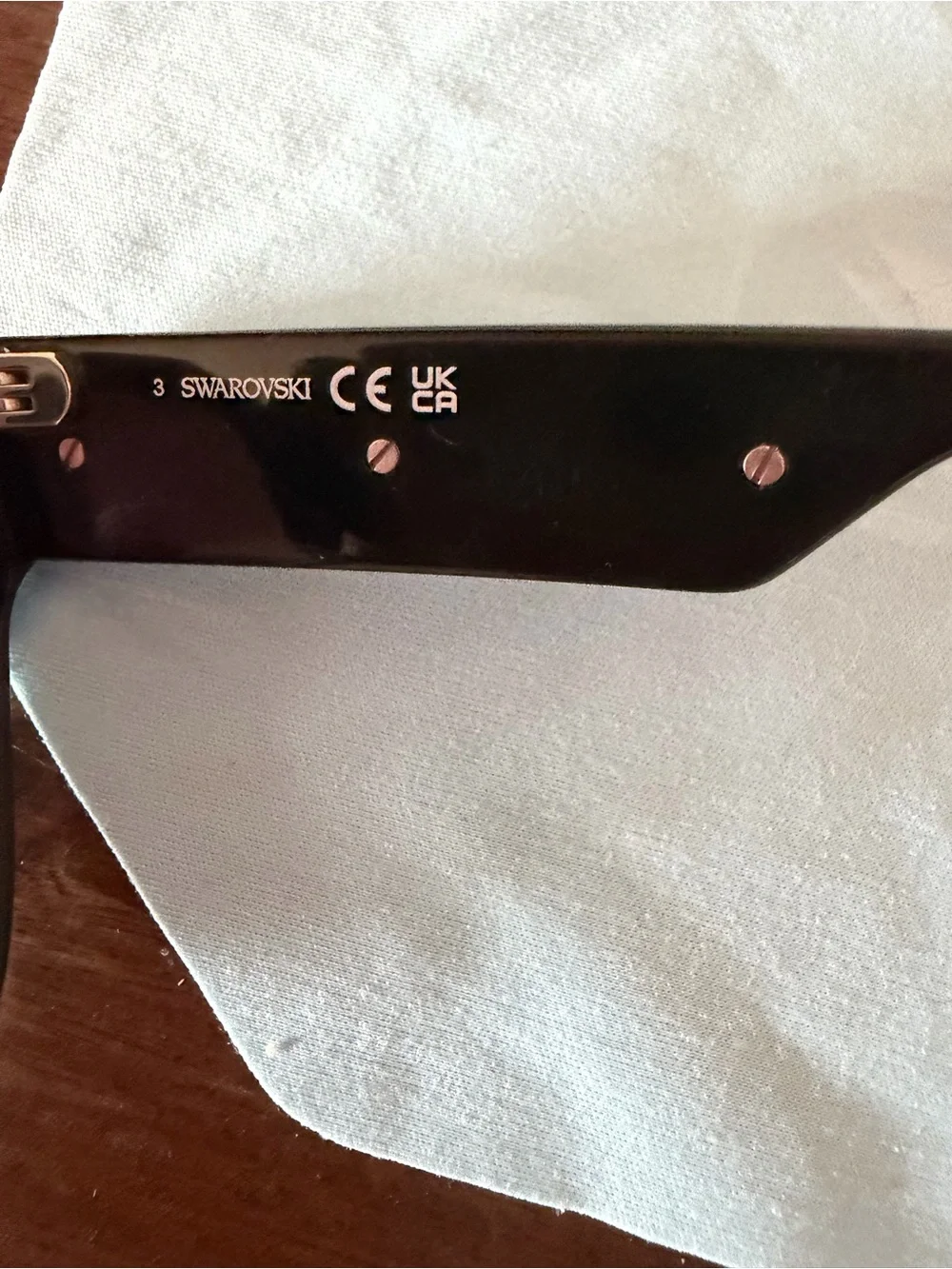 Swarovski Crystal Embellished Black Sunglasses with Case